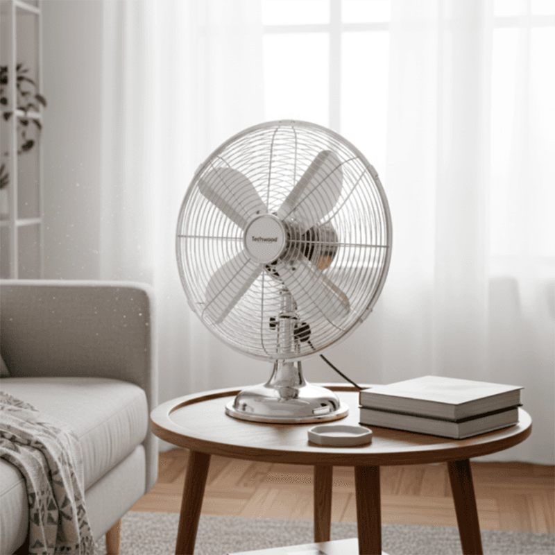Ventilateur de Table finition chromée-TVI-339