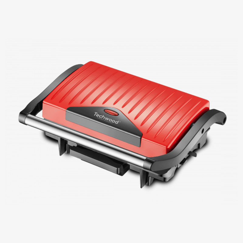 Panini grill inox rouge 1500W-TGD-015 - Image principale
