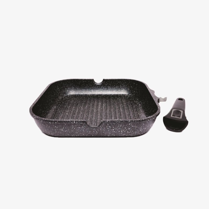 Grill carré 28 cm fonte d'alu MA - TP-28G