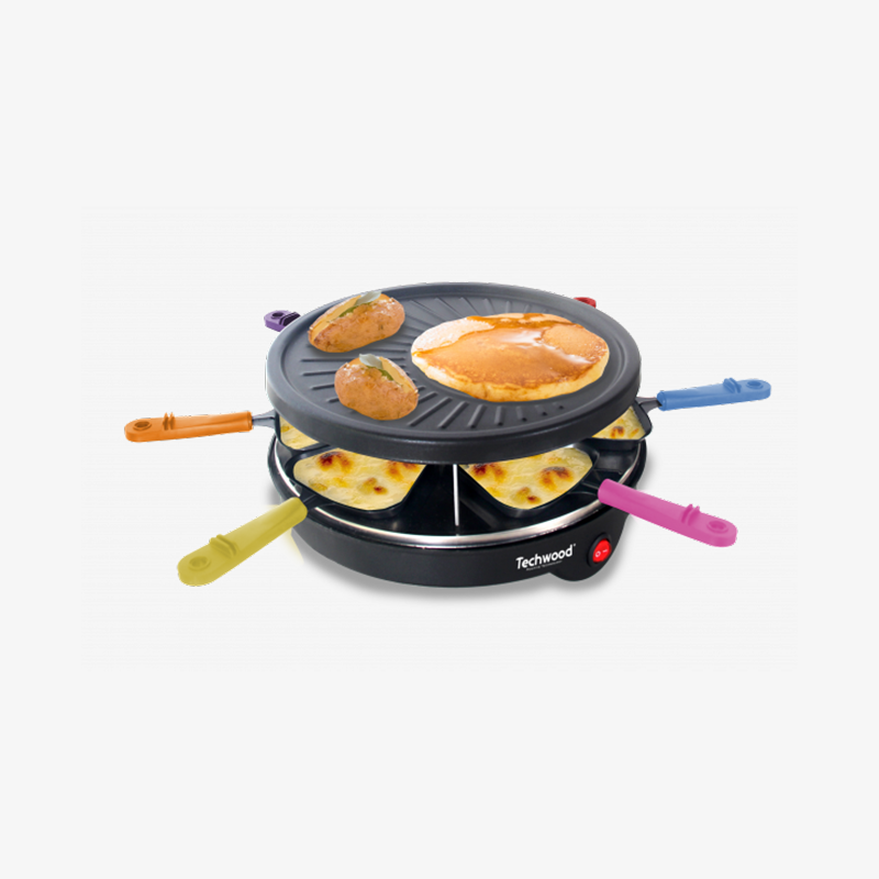 Raclette 6 poelons Grill et minicrepe - TRA-64