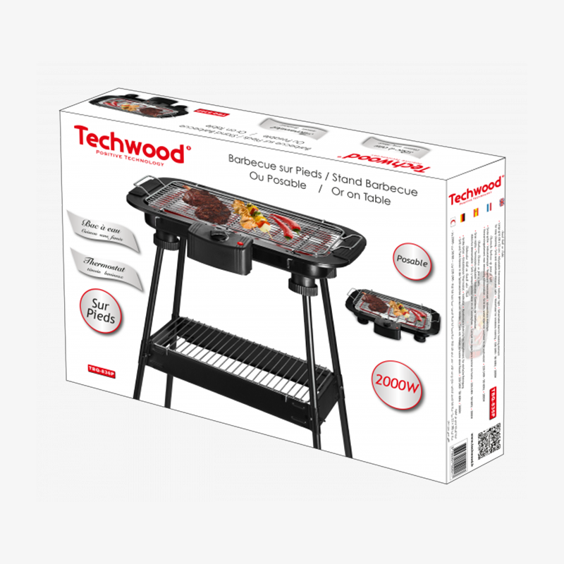 Barbecue sur Pieds ou de Table 2000W-TBQ-836P-2